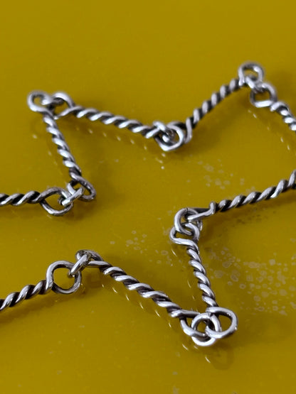 925 silver twist wired chain bracelet
