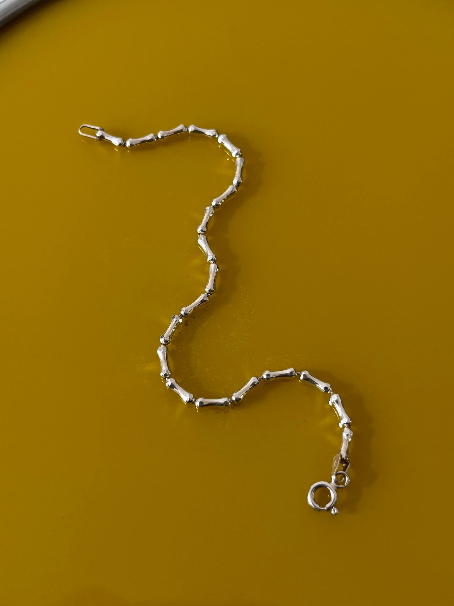 925 silver tiny born chain bracelet