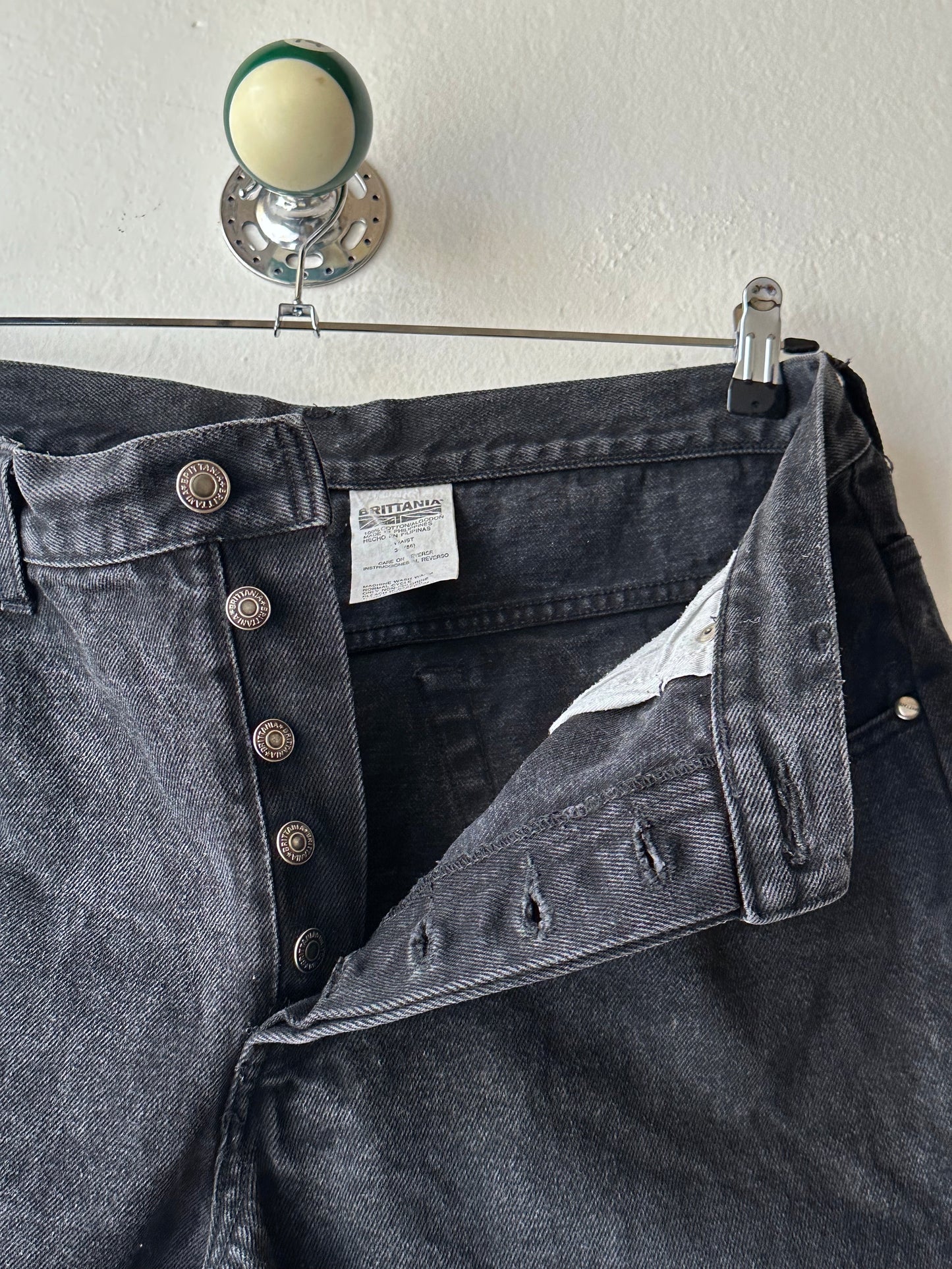 Black Denim shorts - w35