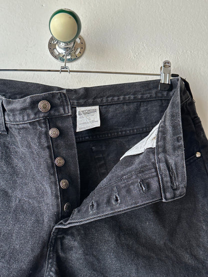 Black Denim shorts - w35