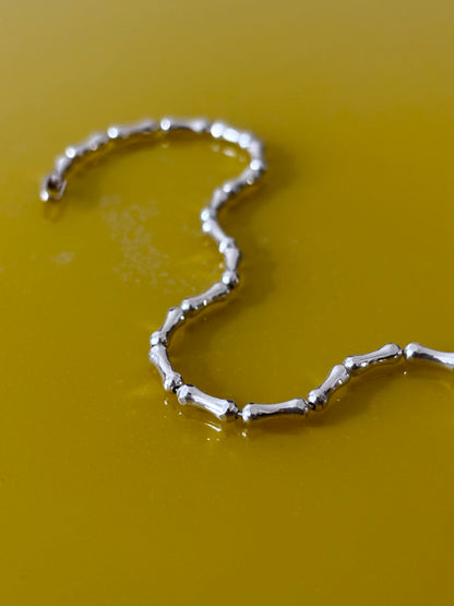 925 silver tiny born chain bracelet