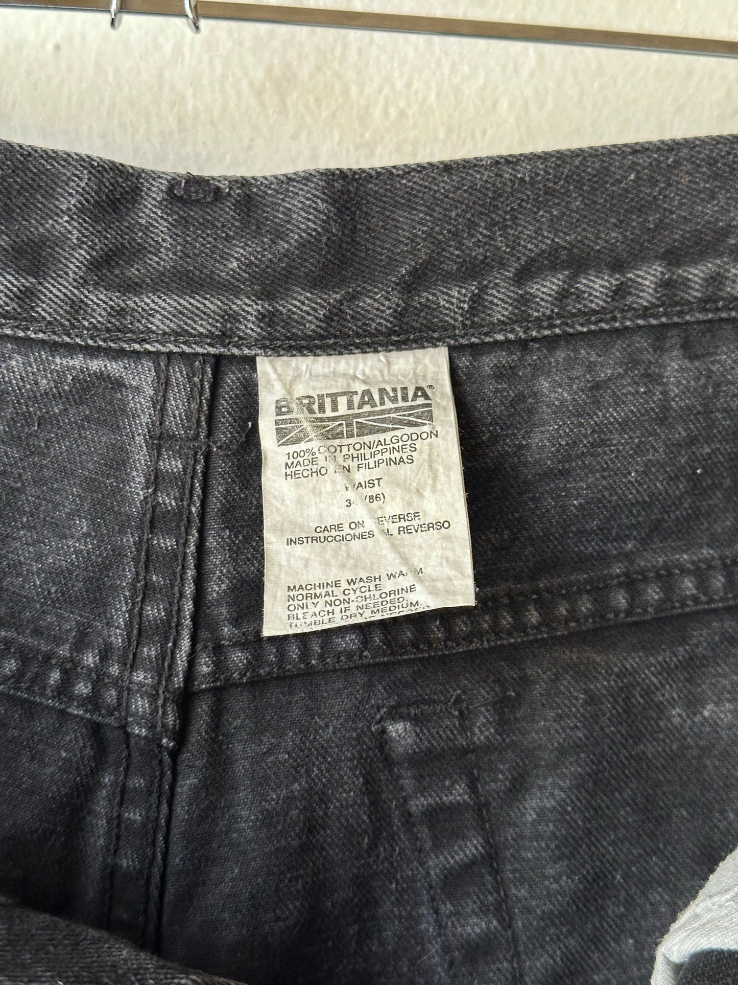 Black Denim shorts - w35