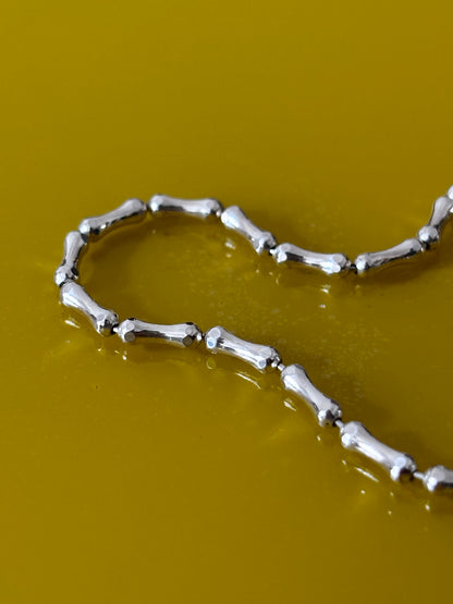 925 silver tiny born chain bracelet