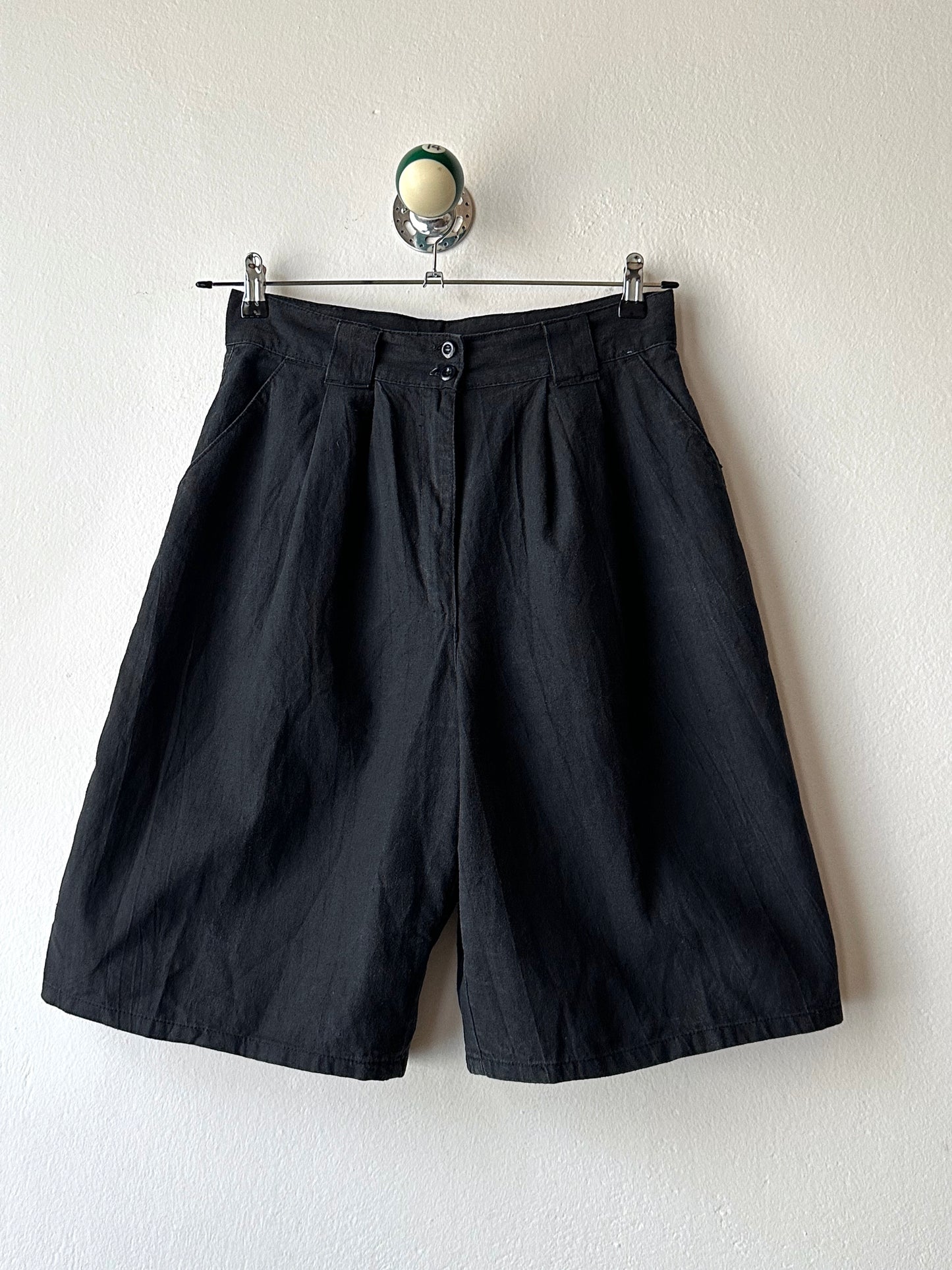 Black Linen / Cotton shorts - w30