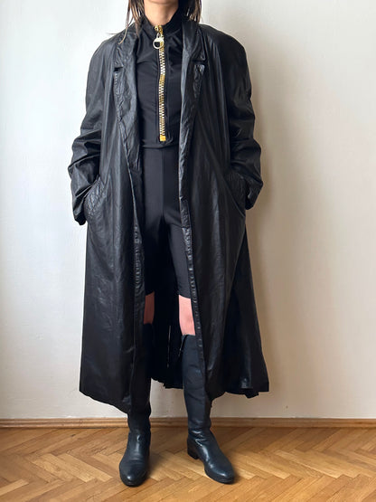 Black leather haori, Italy