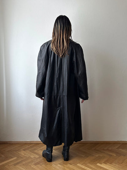 Black leather haori, Italy