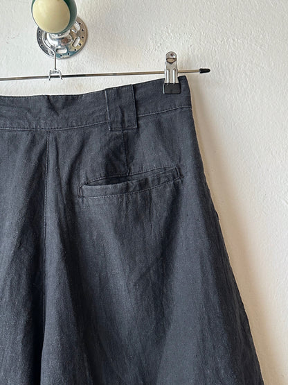 Black Linen / Cotton shorts - w30