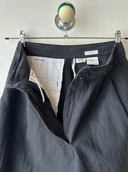 Black Linen / Cotton shorts - w30
