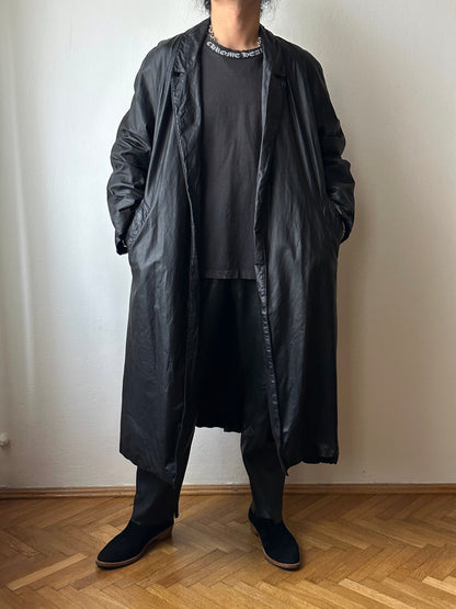 Black leather haori, Italy