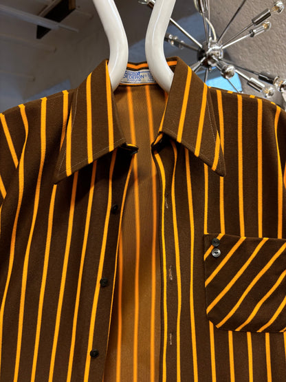 70s deadstock shirts - brown orange