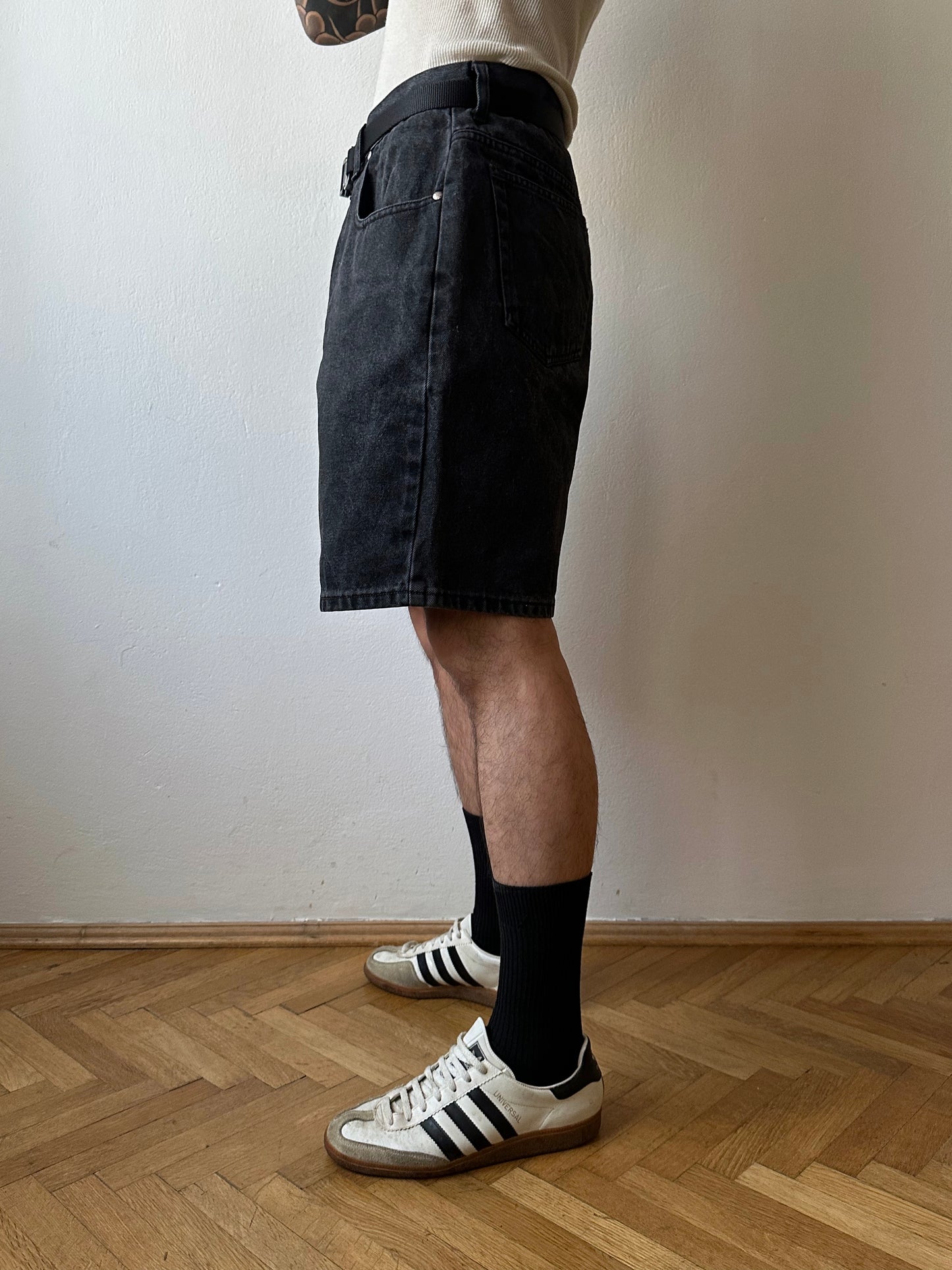 Black Denim shorts - w35