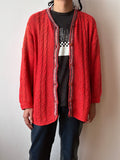 Cotton knit cardigan