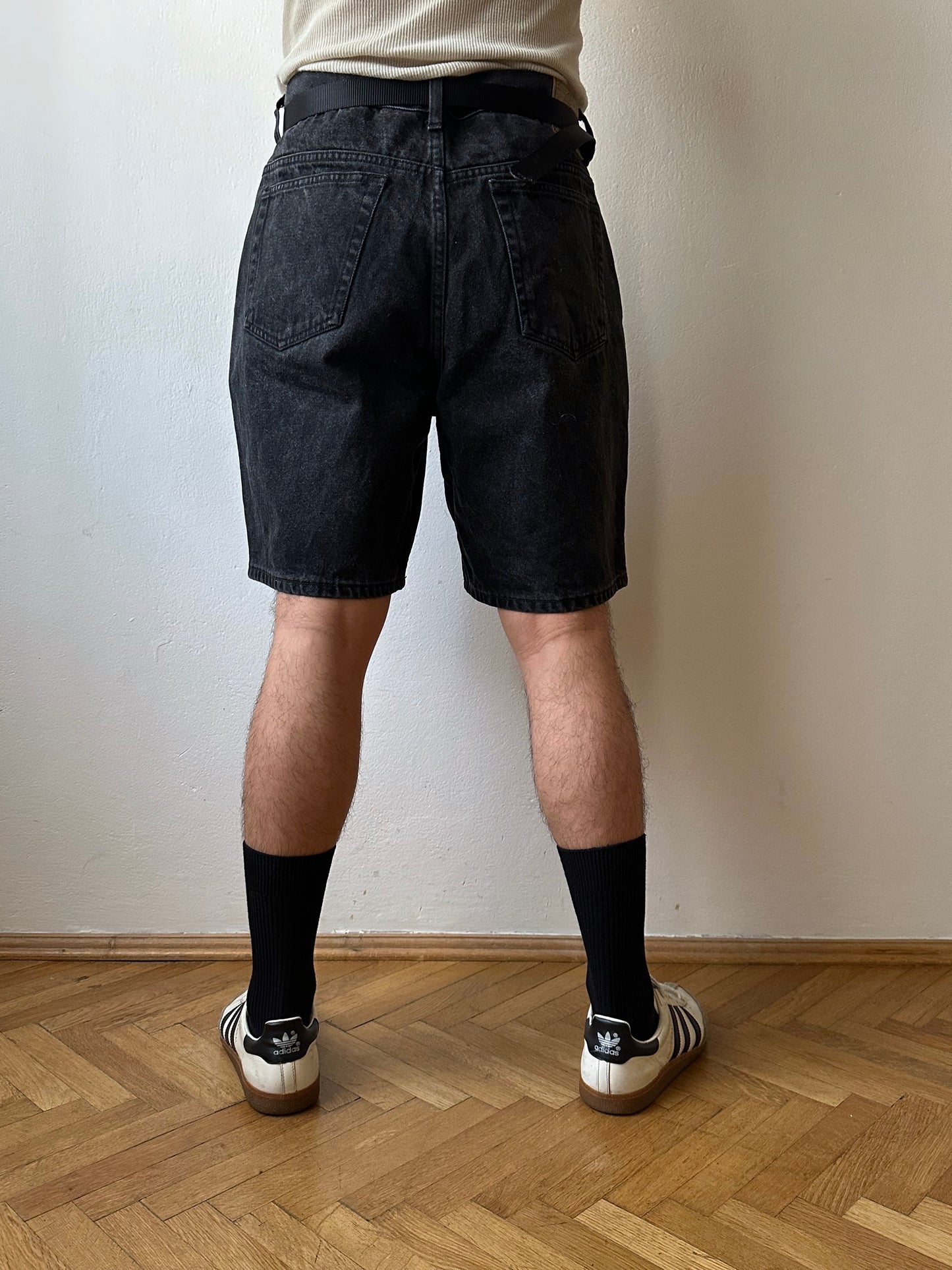 Black Denim shorts - w35