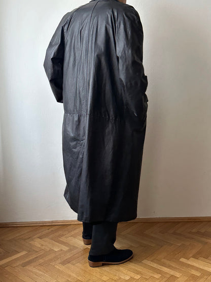 Black leather haori, Italy