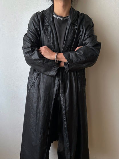 Black leather haori, Italy