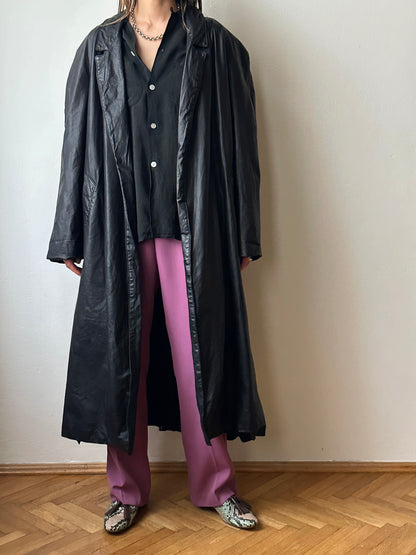 Black leather haori, Italy