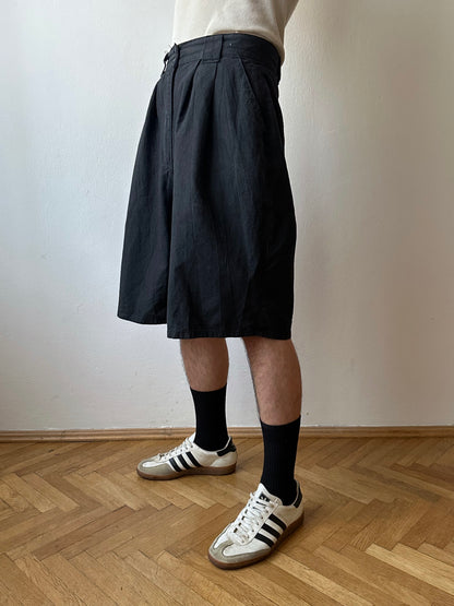 Black Linen / Cotton shorts - w30