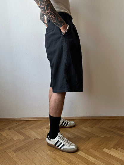 Black Linen / Cotton shorts - w30