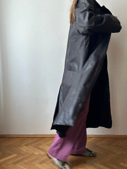 Black leather haori, Italy