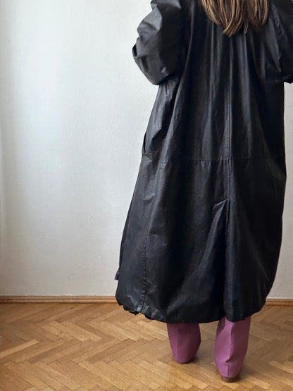 Black leather haori, Italy