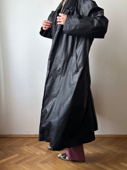 Black leather haori, Italy
