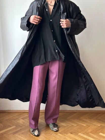 Black leather haori, Italy