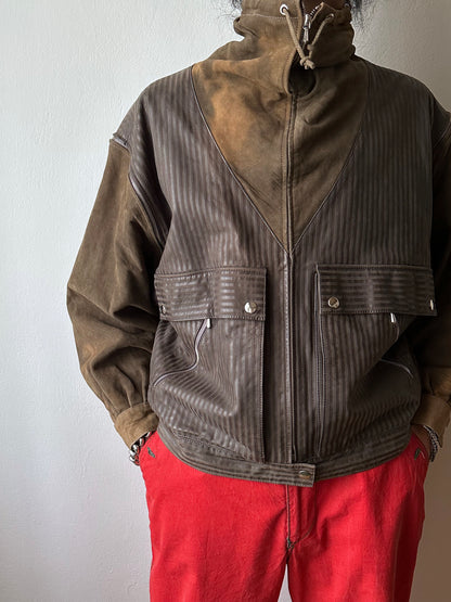 1980s French leather jacket