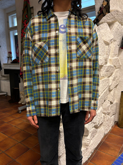 60's 60年代 1960's Towncraft タウンクラフト アメリカ古着 アメリカンヴィンテージ Vintage shirt ネルシャツ チェックシャツ Toto Vintage store Praha Prague 古着屋 プラハ 古着 Cotton コットン ユーロ古着 ヨーロッパ古着 古着卸 グランジ