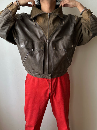 1980s French leather jacket