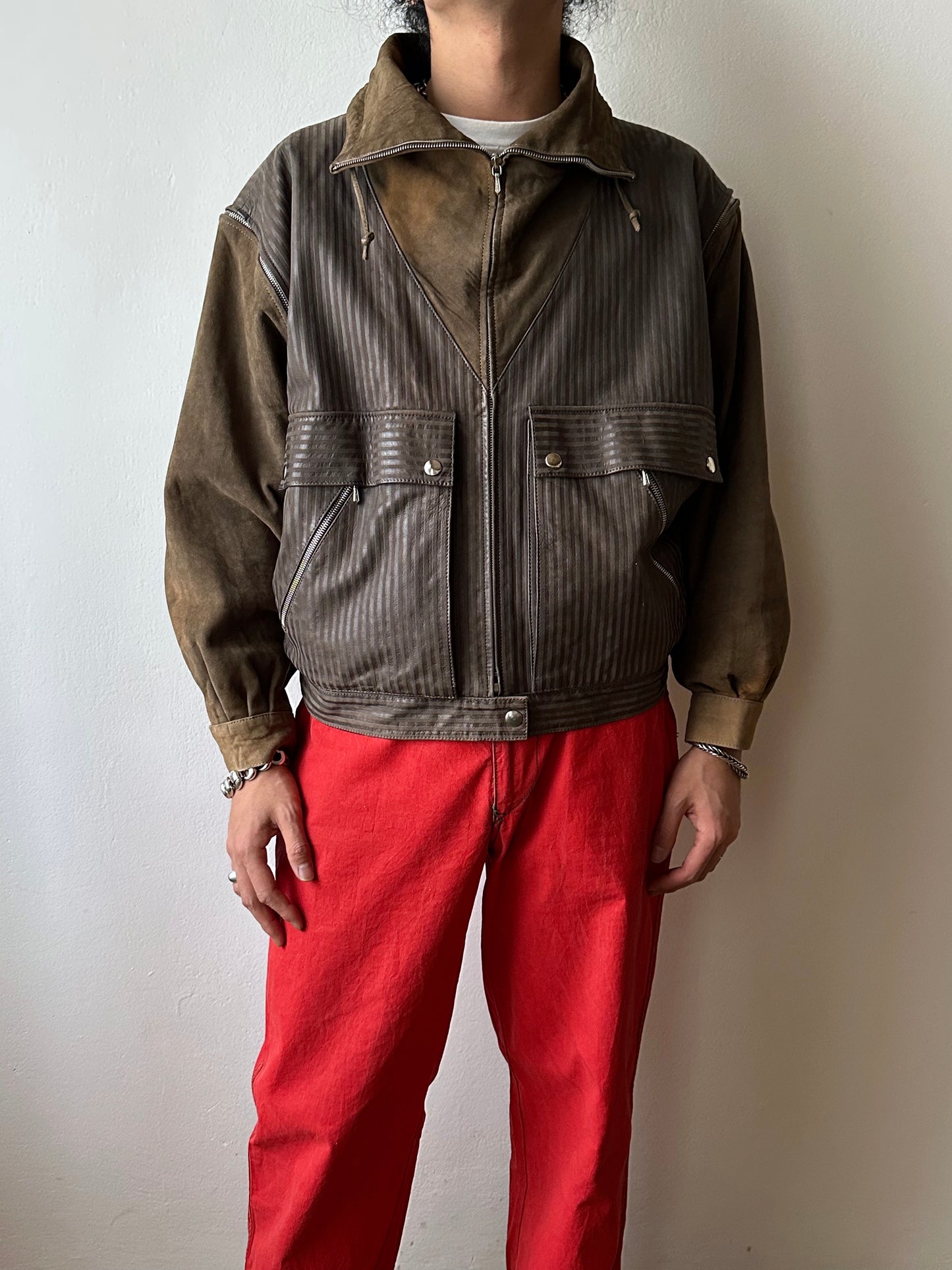 1980s French leather jacket