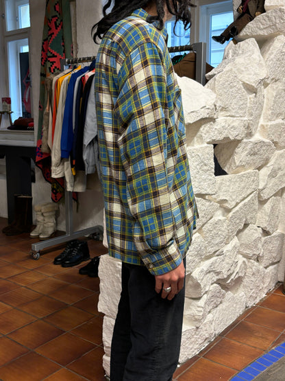 60's 60年代 1960's Towncraft タウンクラフト アメリカ古着 アメリカンヴィンテージ Vintage shirt ネルシャツ チェックシャツ Toto Vintage store Praha Prague 古着屋 プラハ 古着 Cotton コットン ユーロ古着 ヨーロッパ古着 古着卸 グランジ