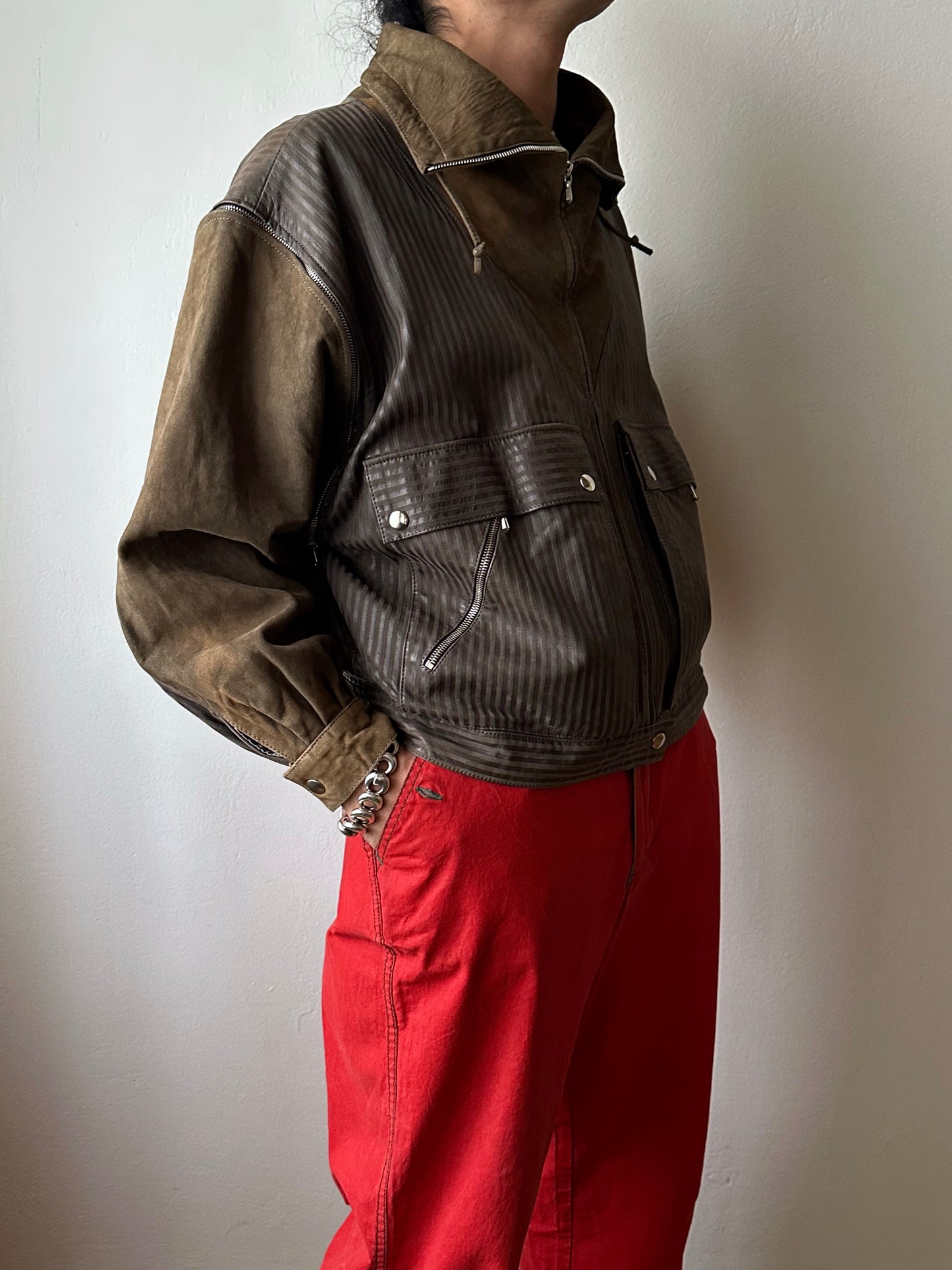 1980s French leather jacket