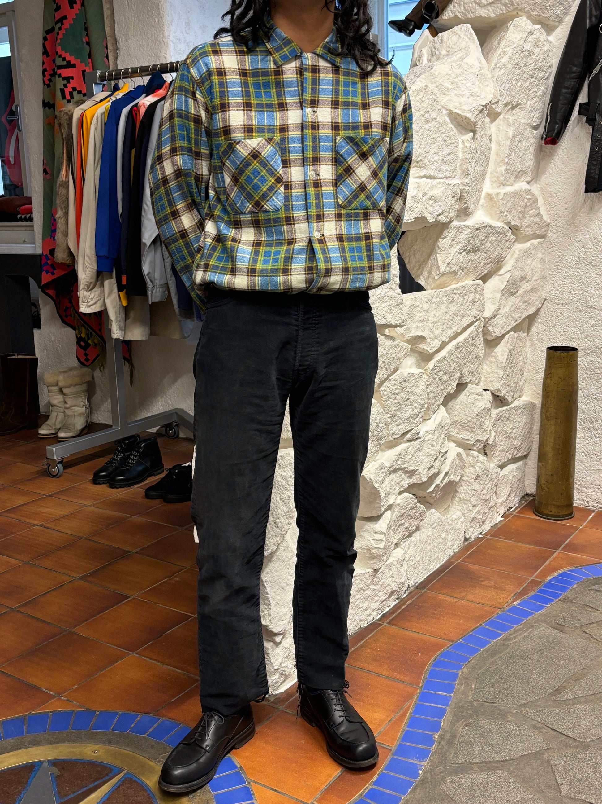 60's 60年代 1960's Towncraft タウンクラフト アメリカ古着 アメリカンヴィンテージ Vintage shirt ネルシャツ チェックシャツ Toto Vintage store Praha Prague 古着屋 プラハ 古着 Cotton コットン ユーロ古着 ヨーロッパ古着 古着卸 グランジ