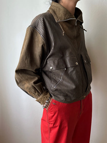 1980s French leather jacket