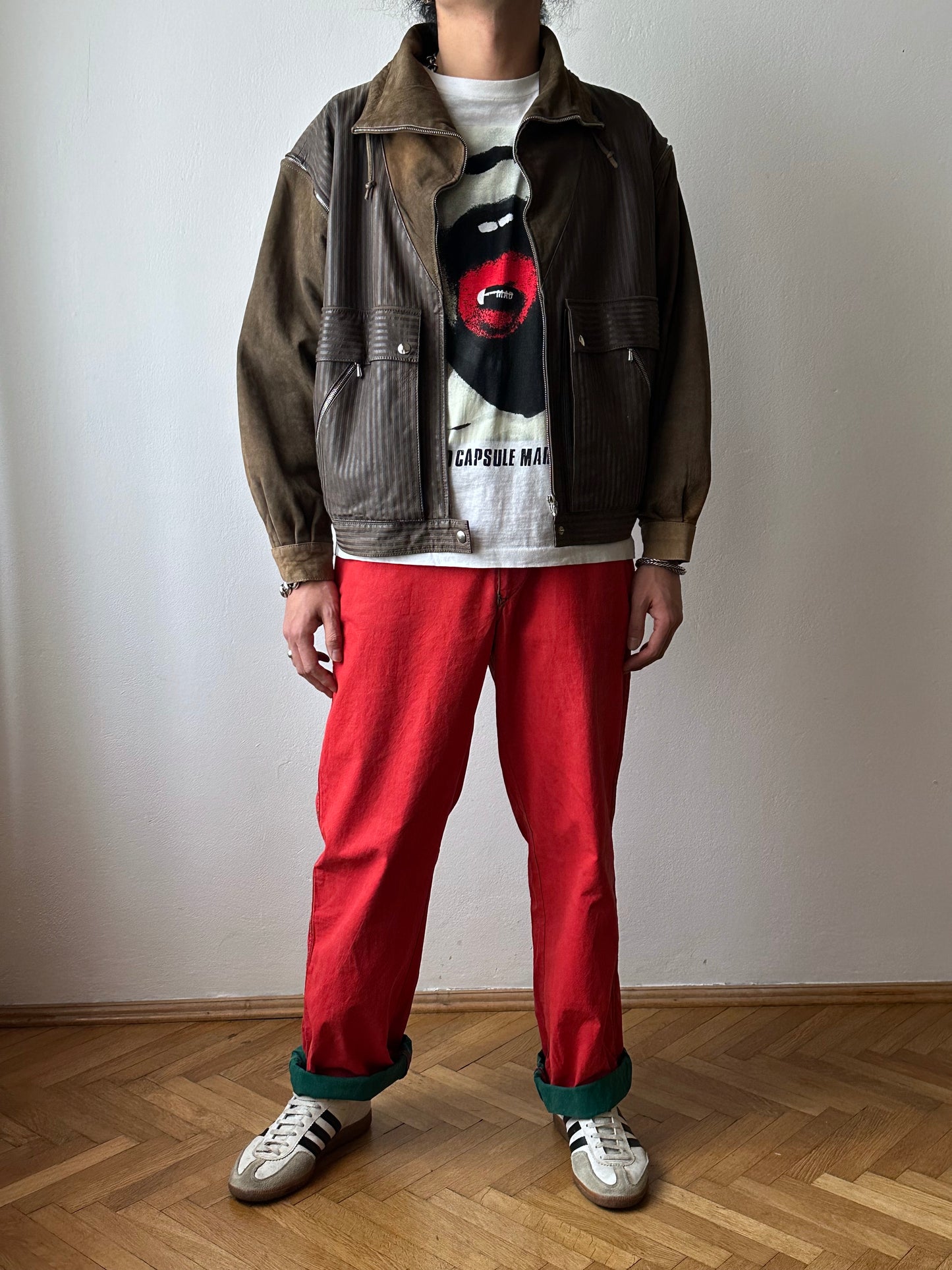 1980s French leather jacket