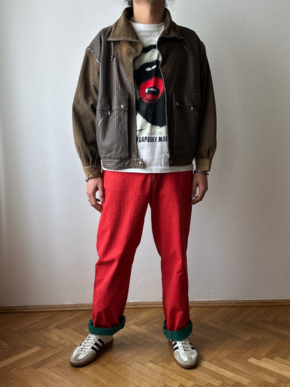 1980s French leather jacket