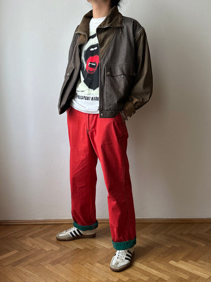 1980s French leather jacket