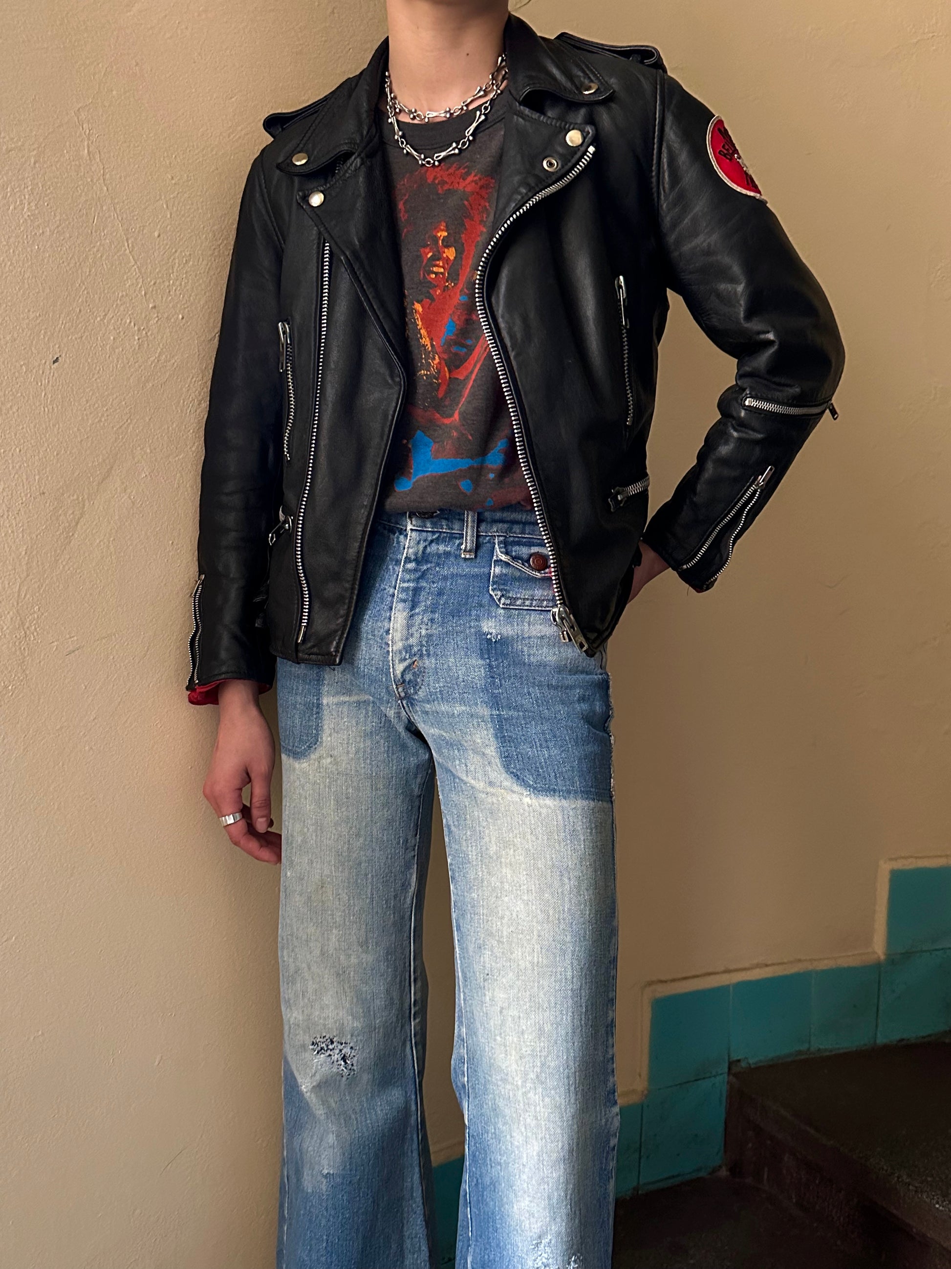 70s motorcycle leather jacket riders 1970's 70's 70年代 ライダースジャケット vintage ヴィンテージ ユーロ古着 ヨーロッパ古着