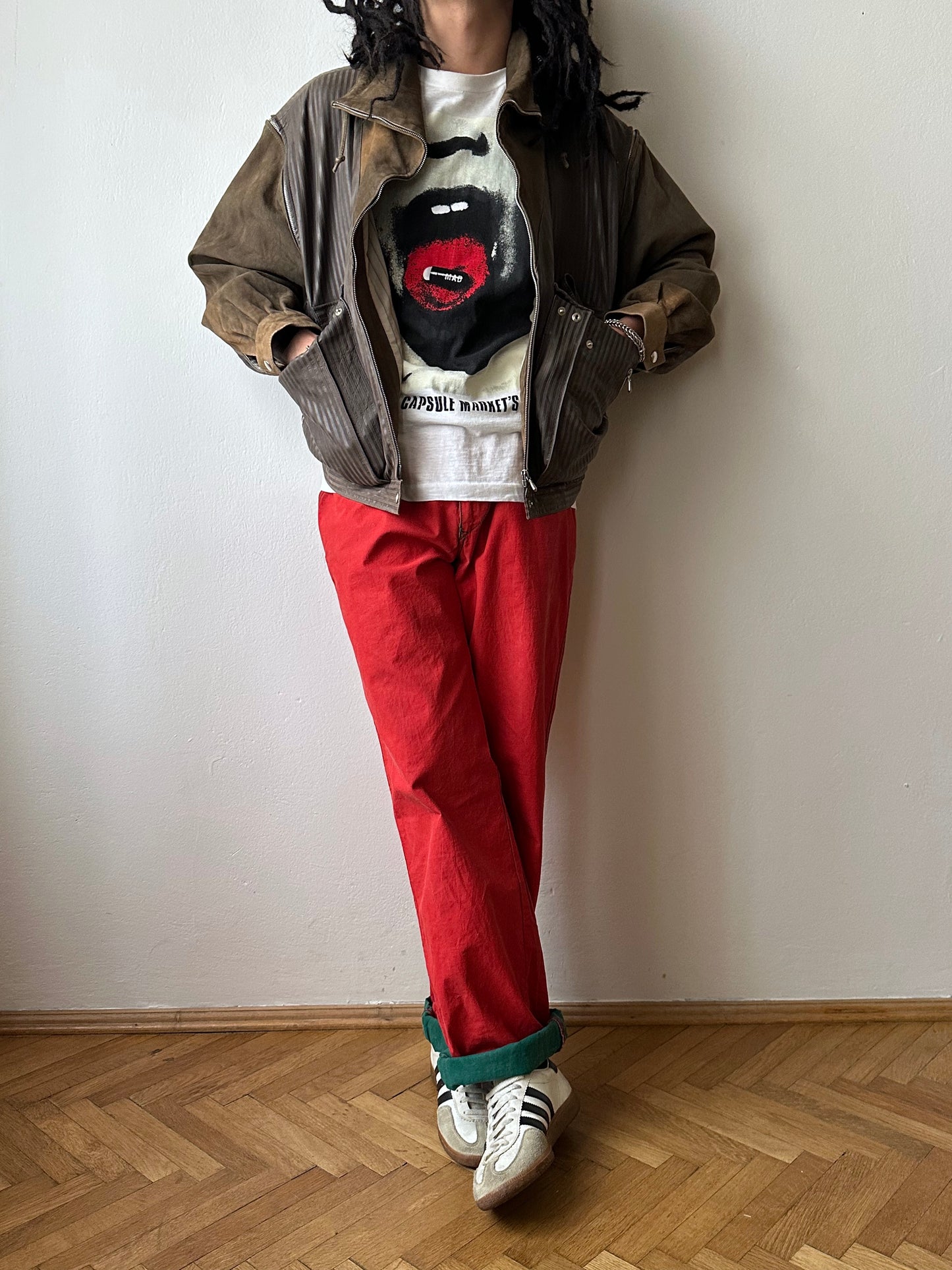 1980s French leather jacket