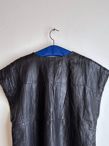 Black leather vest
