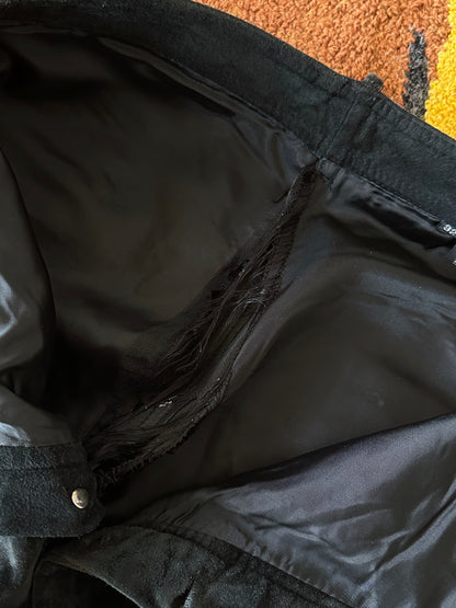 Black leather suède trousers - w31