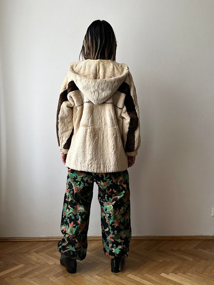 -60s Czechoslovakia real fur zip-up parka