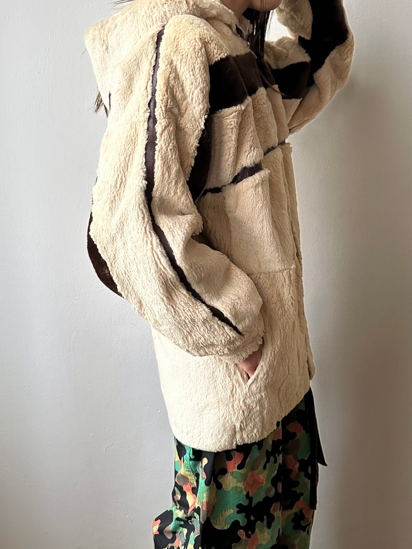 -60s Czechoslovakia real fur zip-up parka