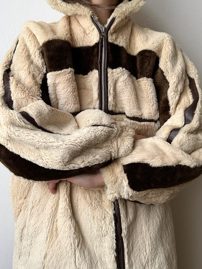 -60s Czechoslovakia real fur zip-up parka