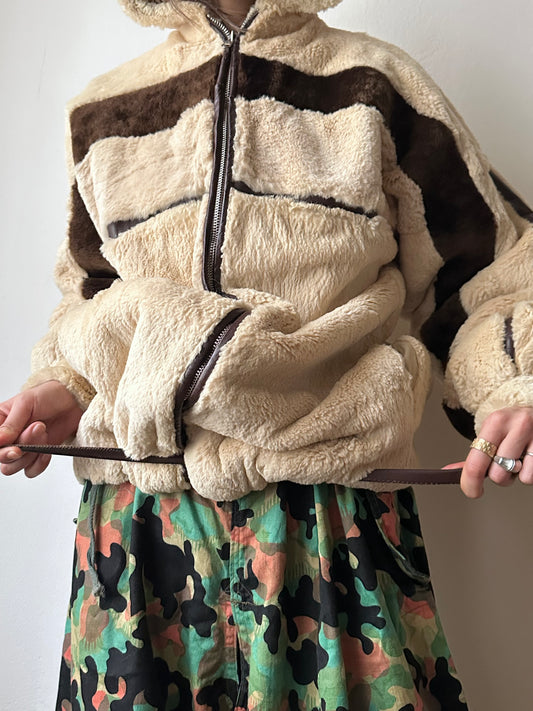 -60s Czechoslovakia real fur zip-up parka