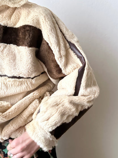 -60s Czechoslovakia real fur zip-up parka