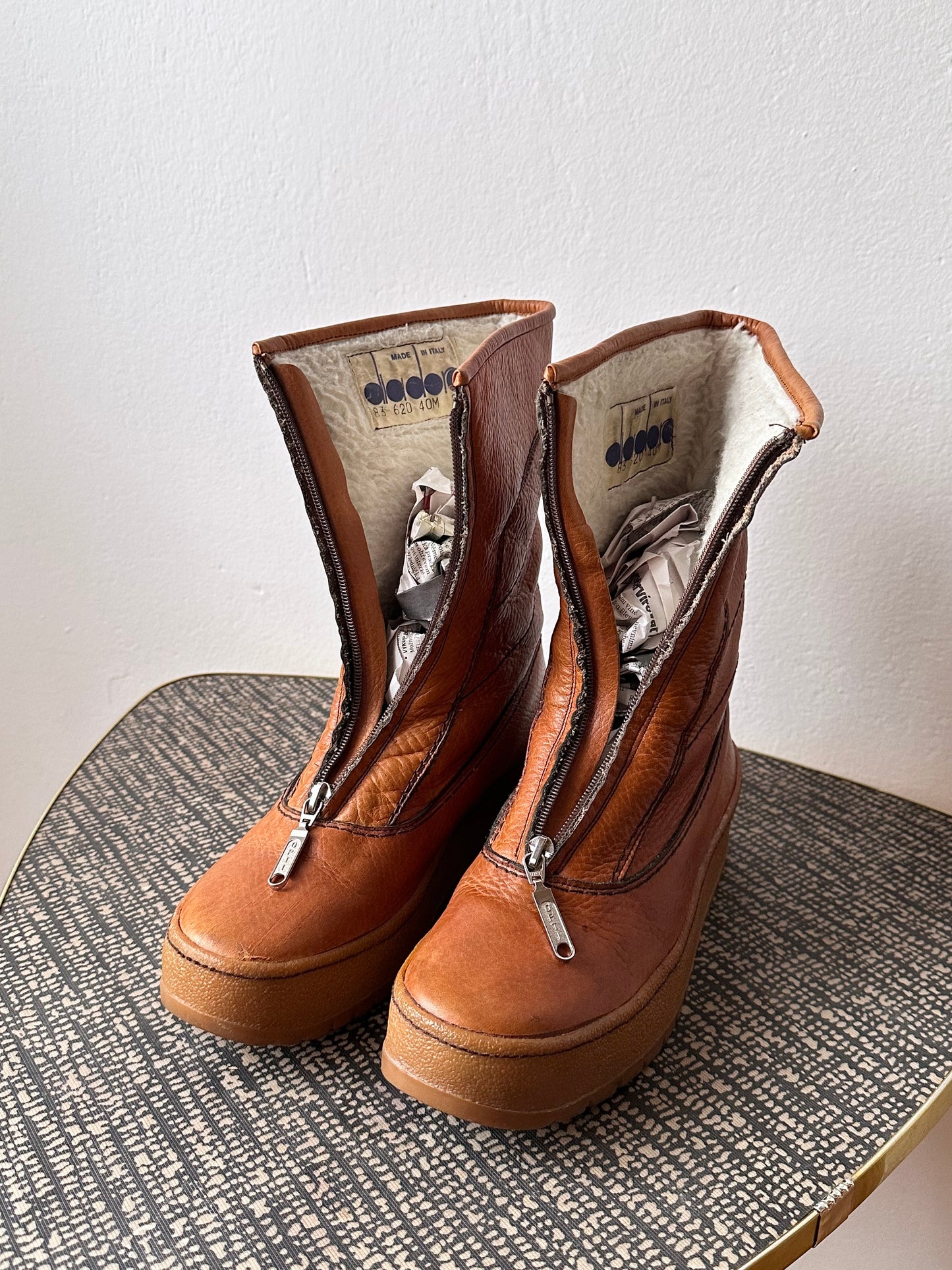 diadora vintage leather boots
