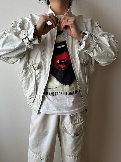 White leather jacket, Italy