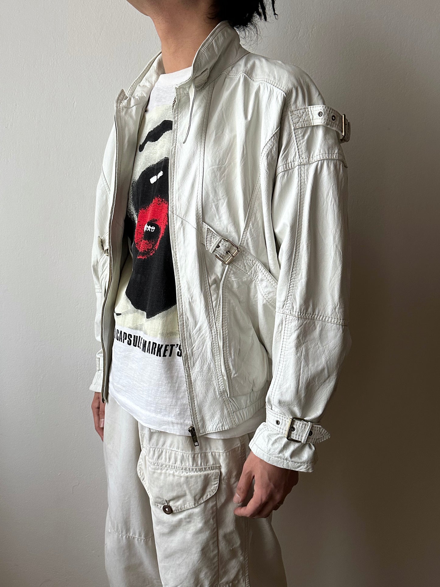 White leather jacket, Italy