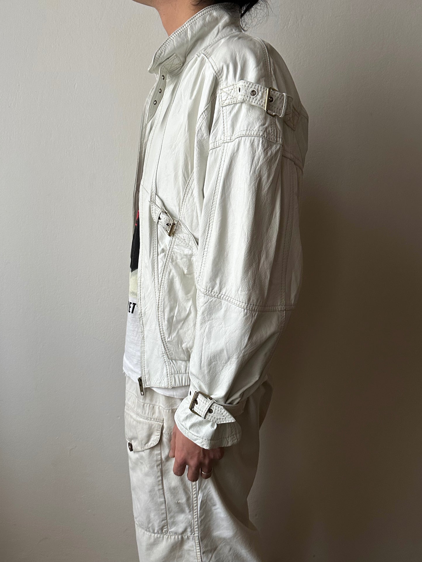 White leather jacket, Italy